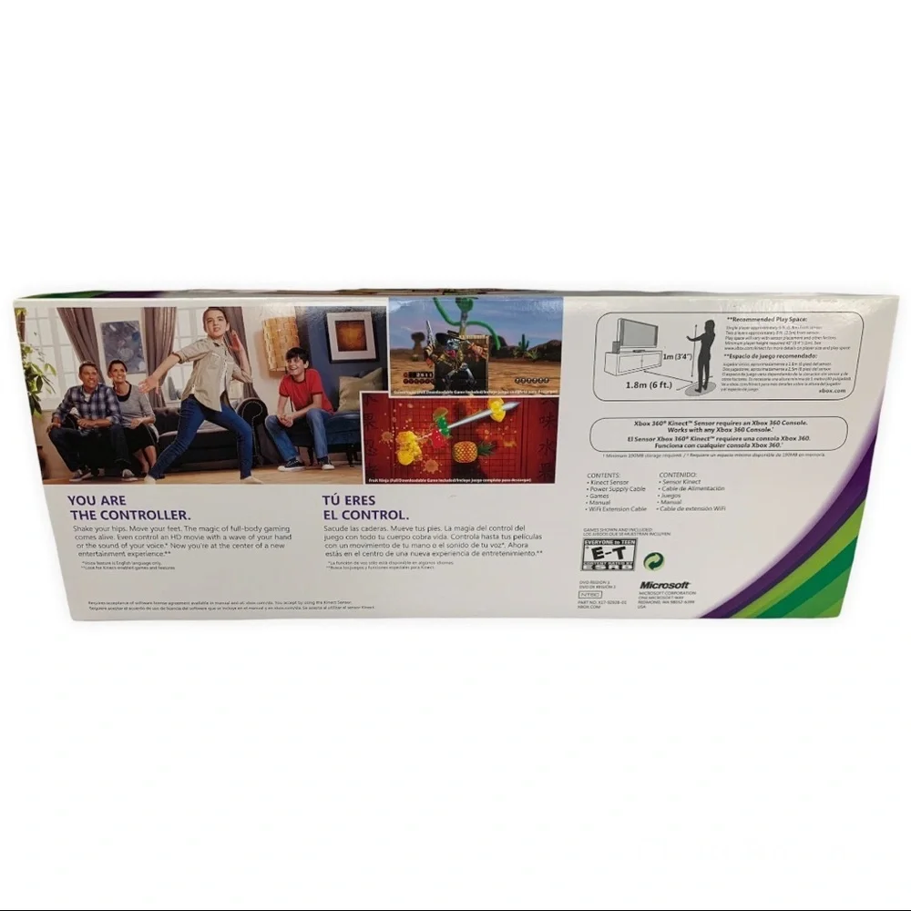 Xbox 360 Kinect Bundle and 2 Kinect Games: Dance Central and Leela All Cables